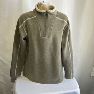 Kuhl Europa 1/4 Zip Sweater Mens Large Brown Alfpaca 3017